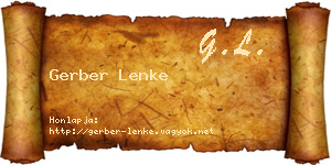 Gerber Lenke névjegykártya
